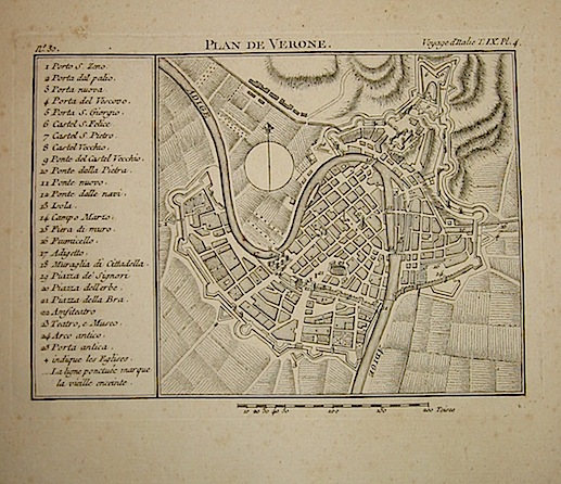 Lalande (de) Joseph Jerome Plan de Verone 1790 Parigi